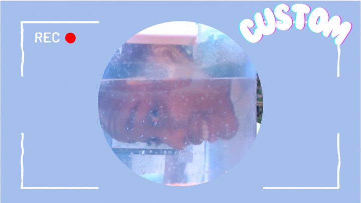 Fun underwater moments in a large cup