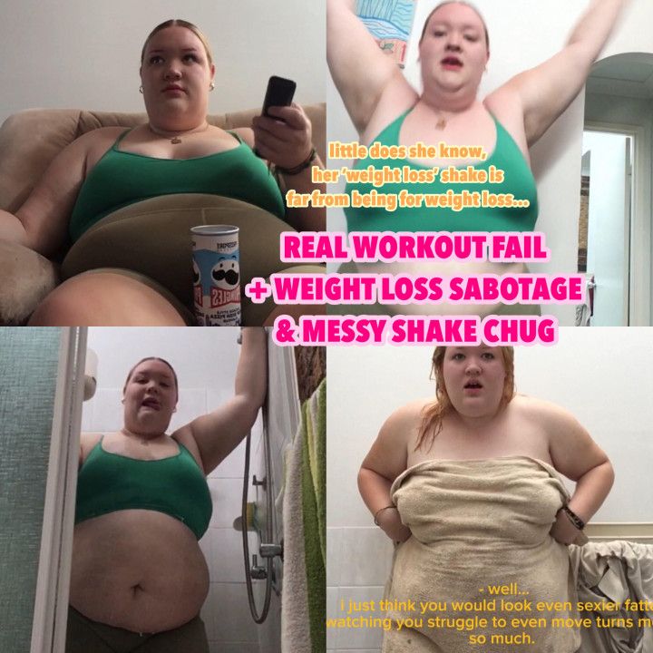 Workout FAIL &amp; Weightloss Sabotage! Messy Shake Chug