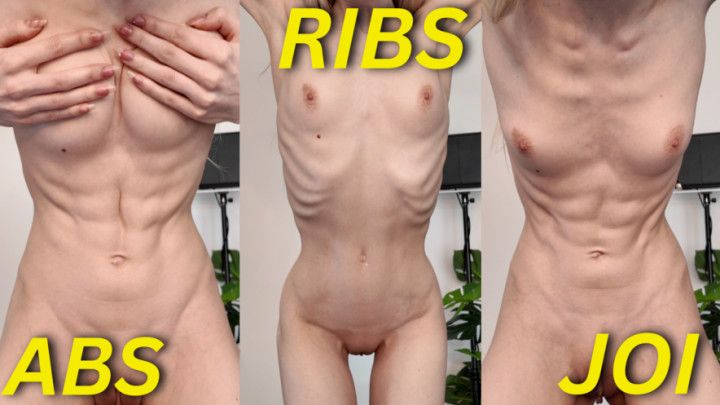 Skinny Muscular Slut ABS and RIBS Flexing JOI 4K