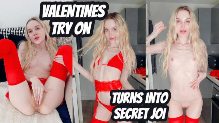 Valentines Try On Haul Turns Into Secret JOI - 4K