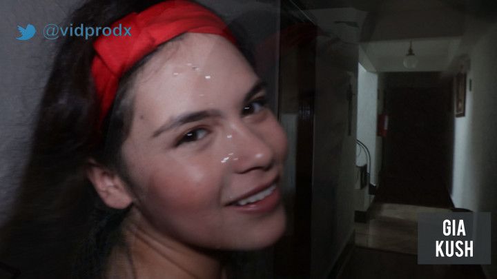 18 y.o. Gia Kush first cumwalk ever