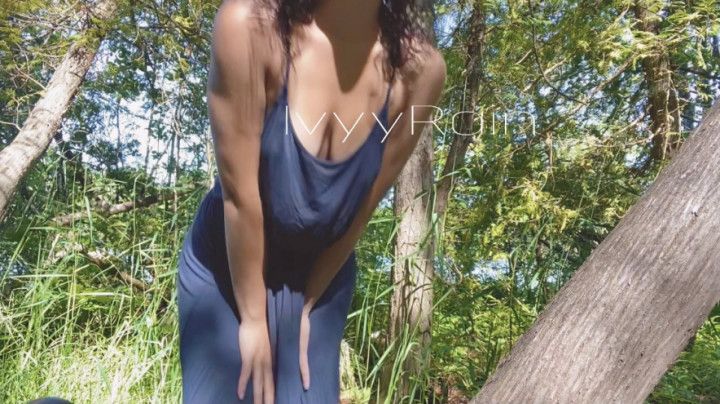 Peeing in panties - Public Outdoor