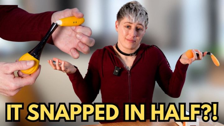 The Gender X Sunflower Vibrator SNAPPED IN HALF