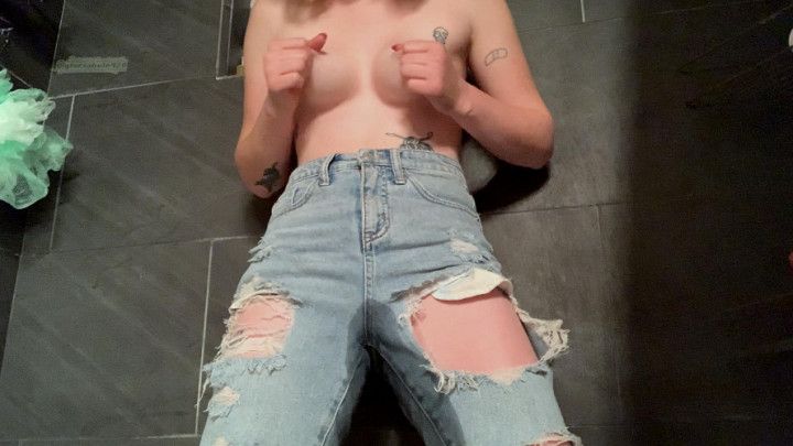 Redhead Can't Hold It -- Pissing In My Jeans FIRST TIME