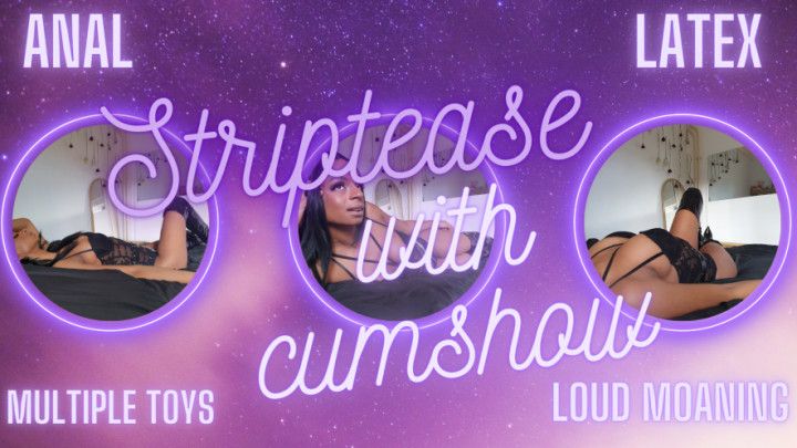 Striptease with anal play and cumshow