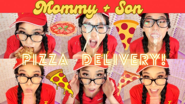 Step-Mommy &amp; step-Son - Pizza Delivery! Fuck &amp; 4 Facials