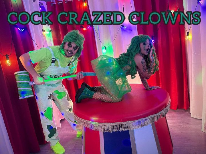 COCK CRAZED CLOWNS FUCK ON STAGE! CREAMPIE
