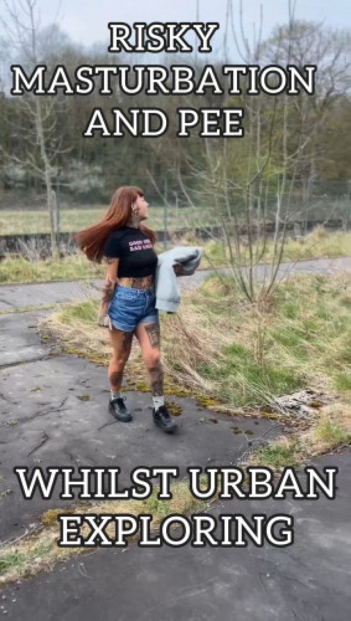 SNEAKY MASTURBATION AND PEE WHILST URBAN EXPLORING