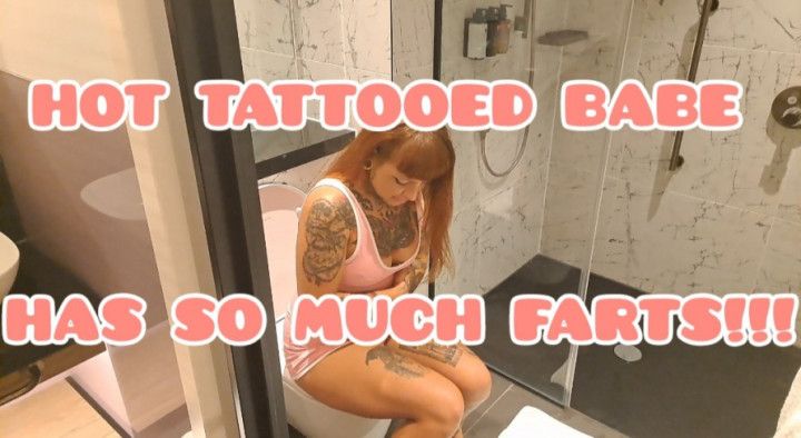 HOT TATTOOED BABE HAS SO MANY FARTS