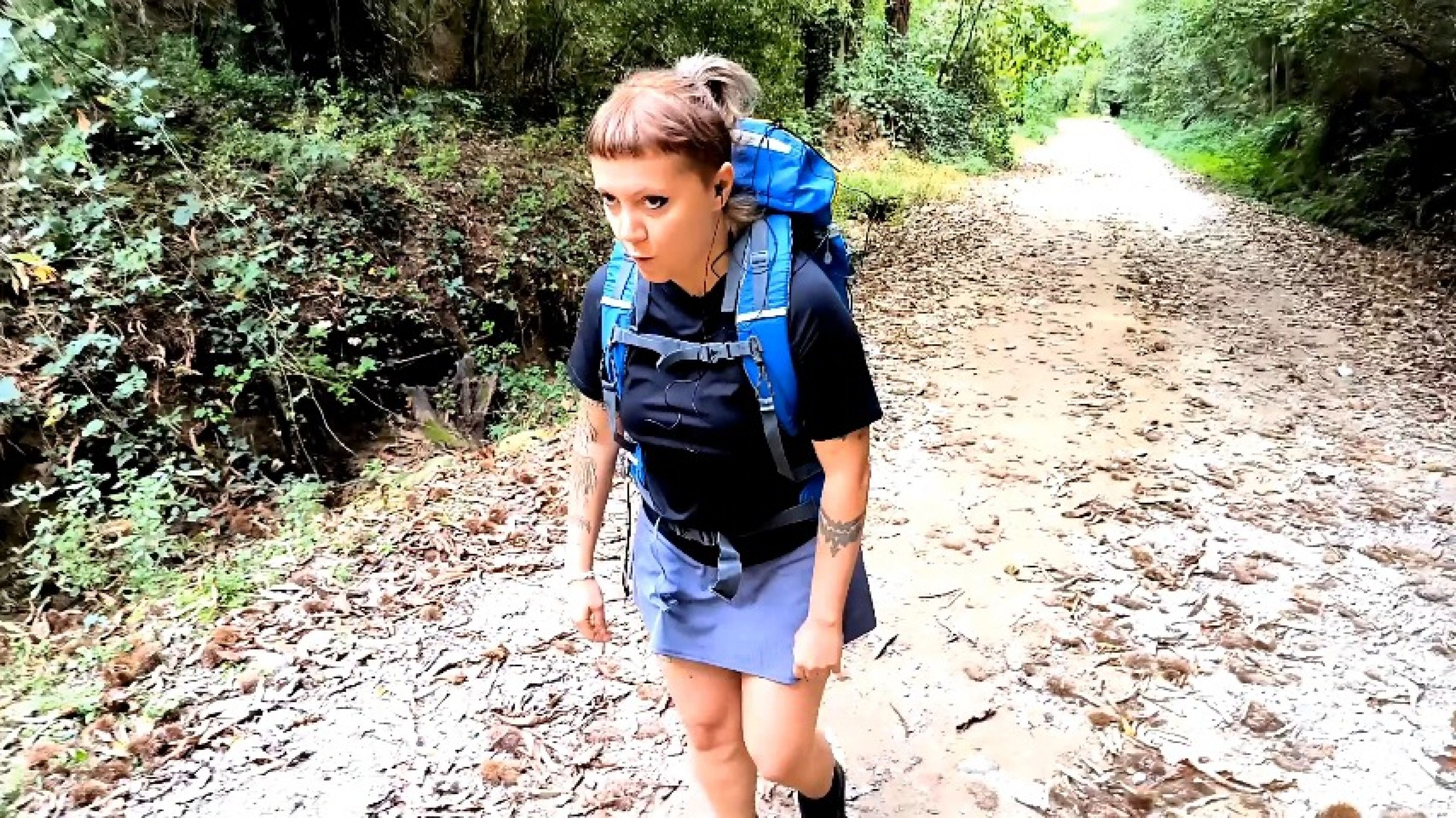 custom vid : sweaty Hill trail with backpack Camera 1