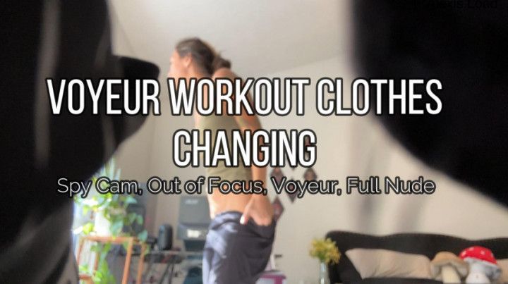 Voyeur Spy Cam Watch MILF Changing into Workout Clothes