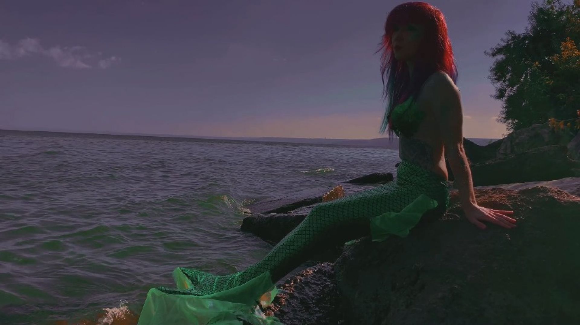 mermaid on the shore ocean