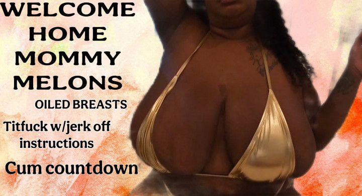 Busty Ebony Titfuck JOI