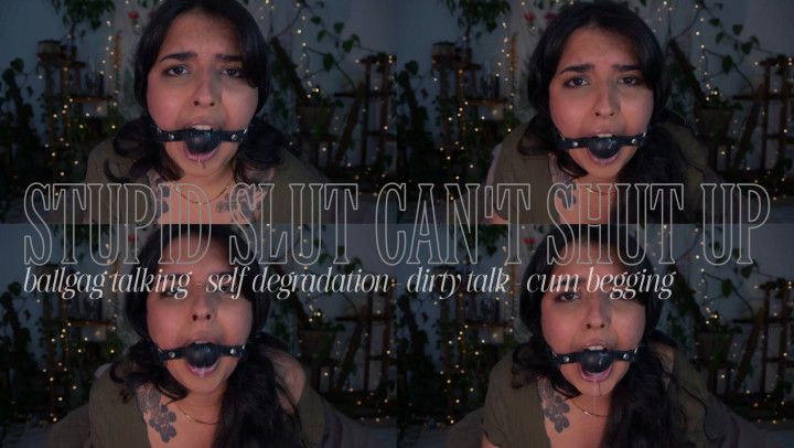 STUPID SLUT TALKS THROUGH BALLGAG