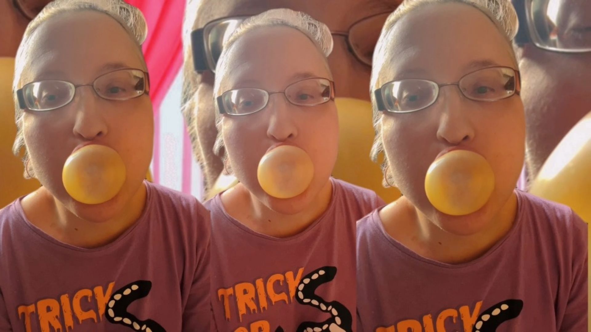 ASMR Bubble Gum listen in headphones