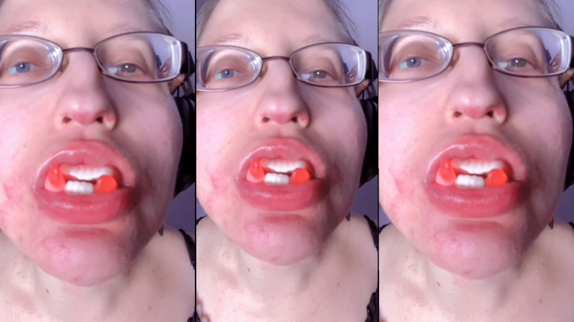 ASMR TEETH CANDY Eating listen in headphones