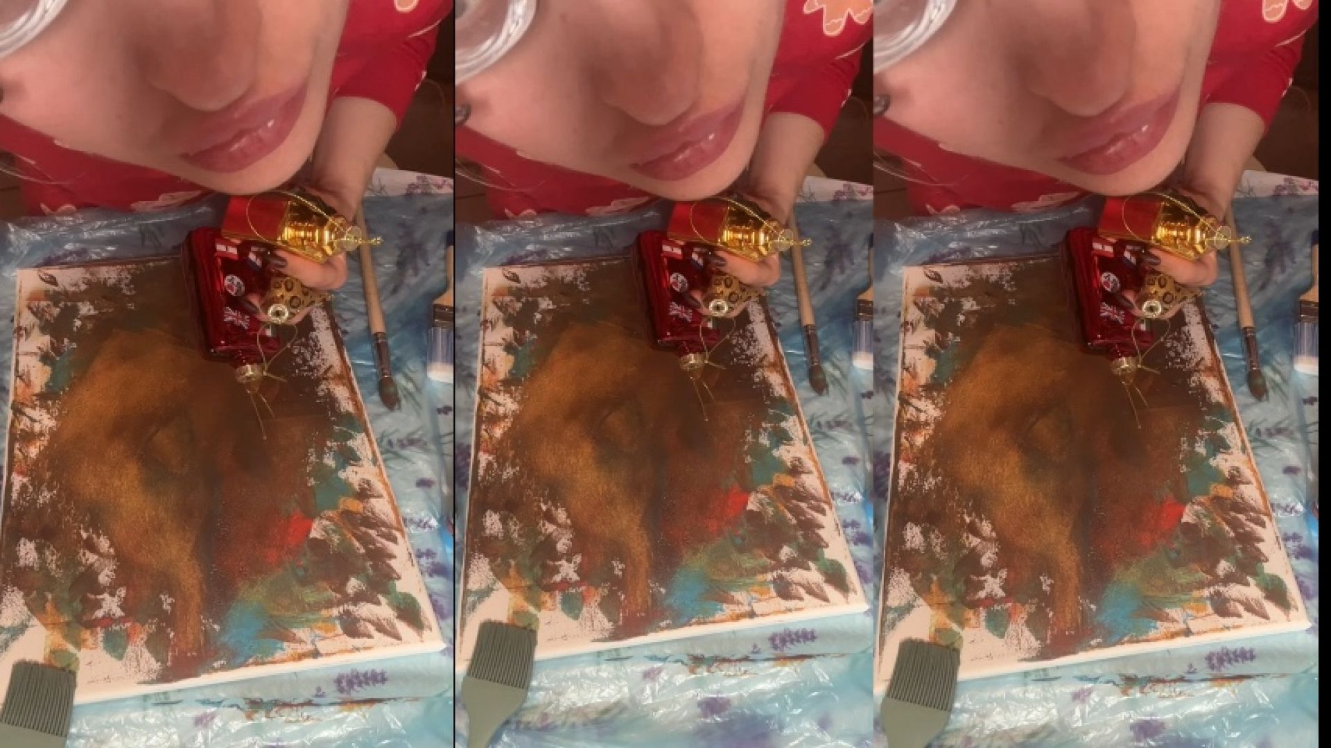 In Big Eyeglasses ASMR Acrylic Art Bloom in the Mist Part 2