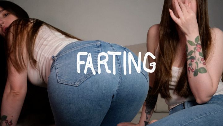 FARTING IN SKINNY JEANS CAMEL TOE AND CUM COUNTDOWN