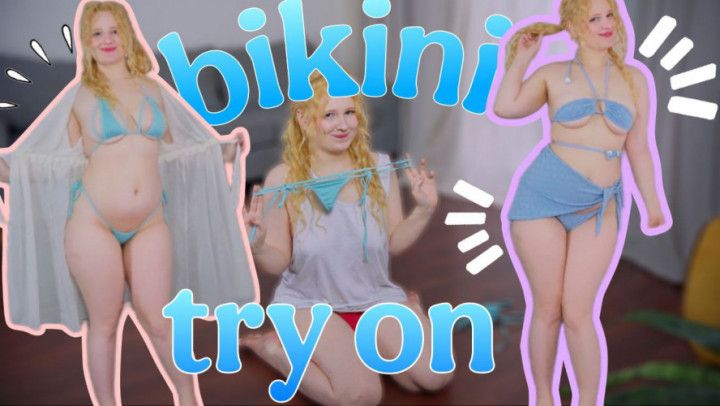 Try on 3 mini bikinis