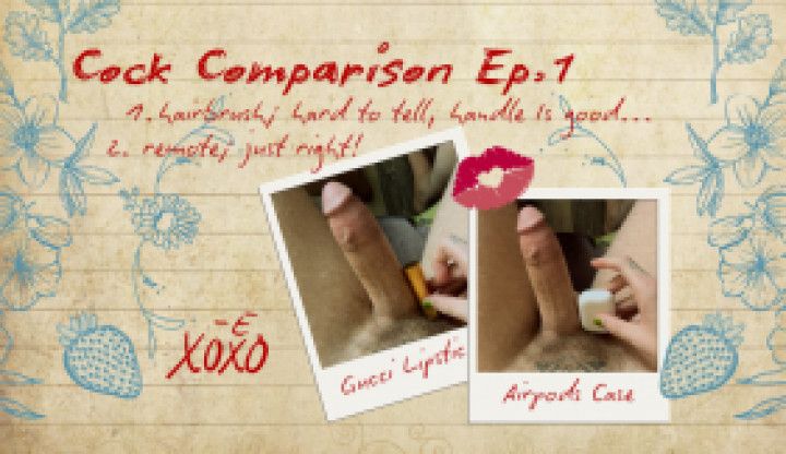 Comparison Ep.1 - Transgirl w/huge cock compares it to items