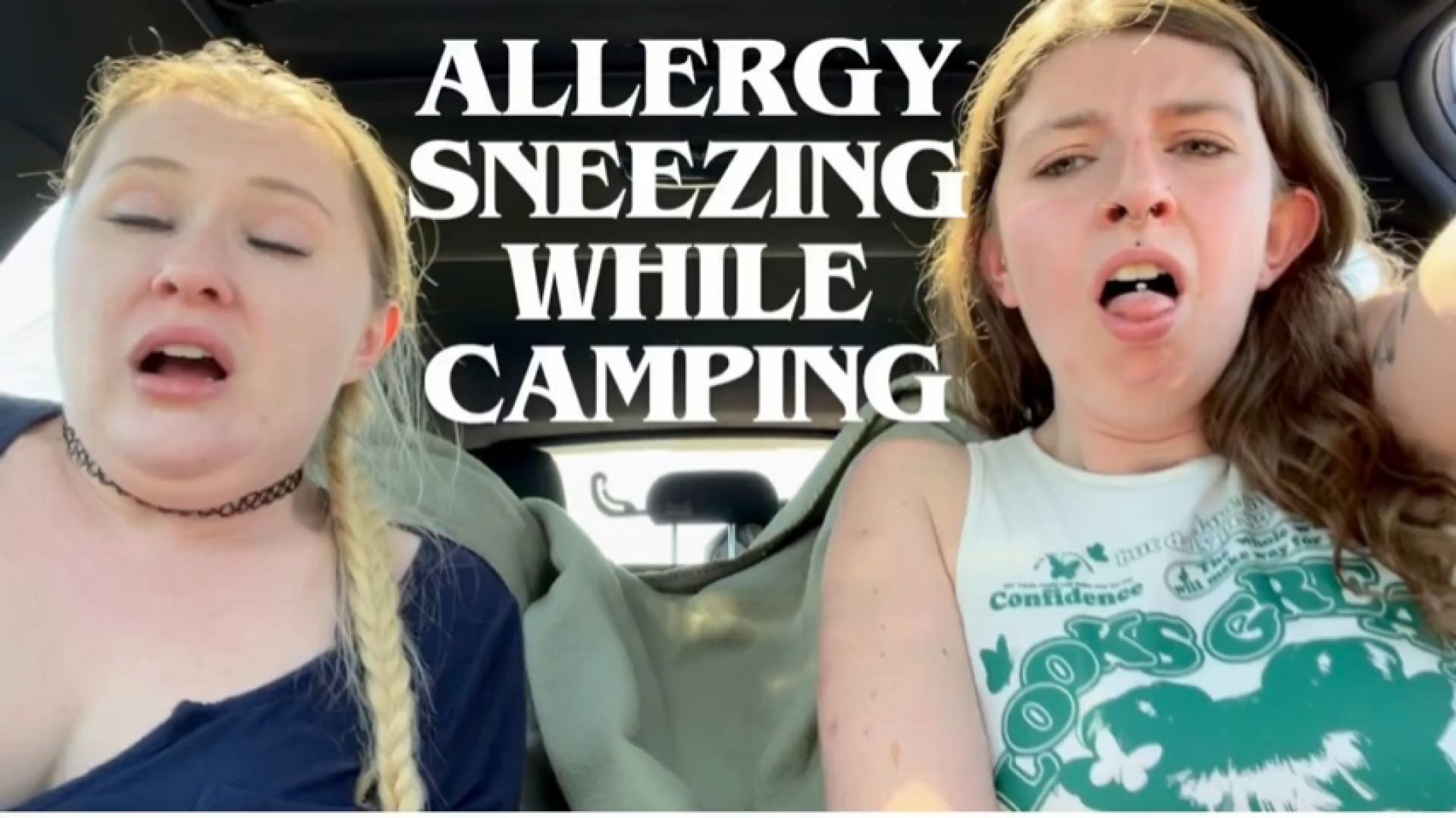 Allergy sneezing while camping