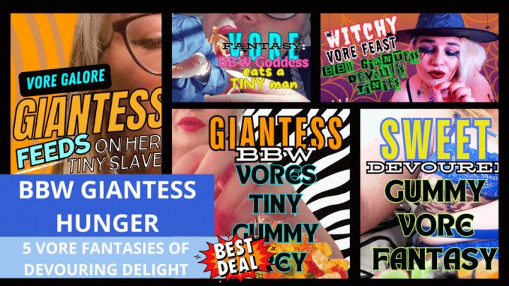 BBW Giantess Hunger: 5 Vore Fantasies of Devouring Delight