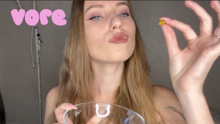 vore with gummy bears | swallow fetish