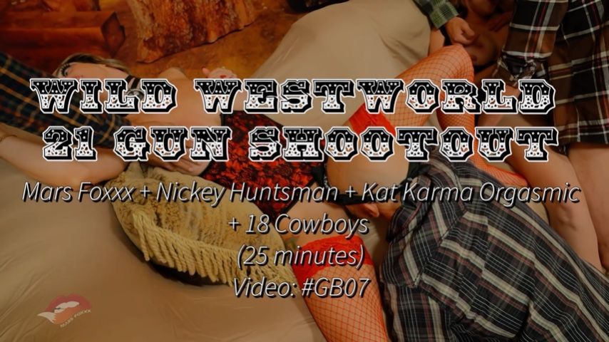 18 Guy, 3 Girl WildWest GANGBANG