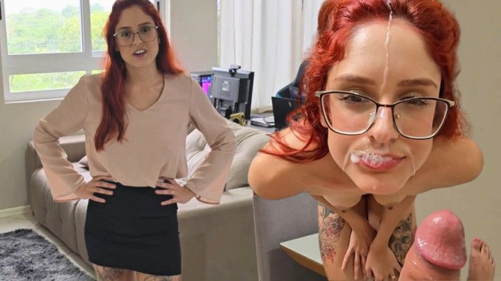 step-sister teaches how to play with dick and cum