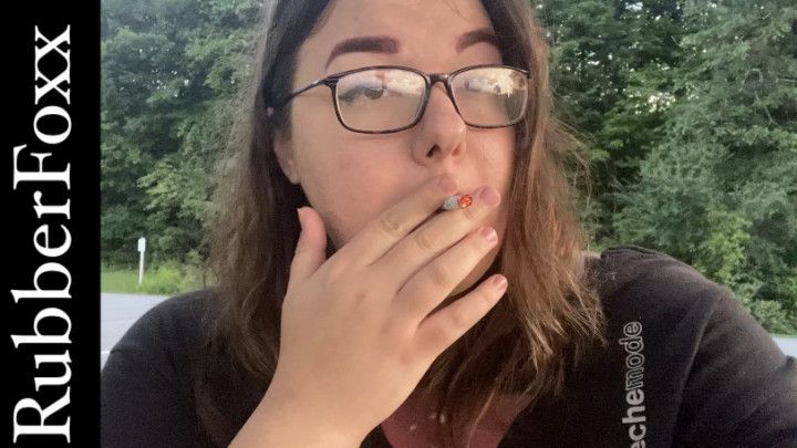 Cigarette Smoking at Sunset