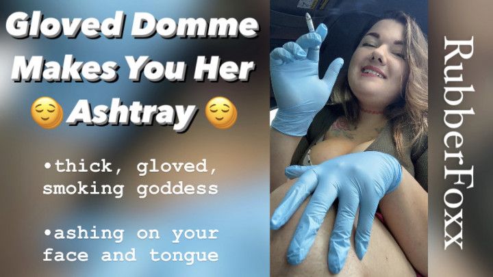 Gloved Femdom Cigarette Smoking POV