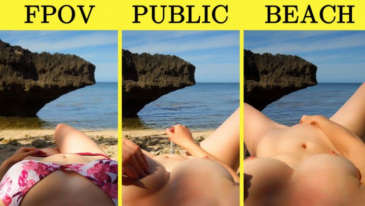 FPOV. Public Beach Masturbate. Homemade