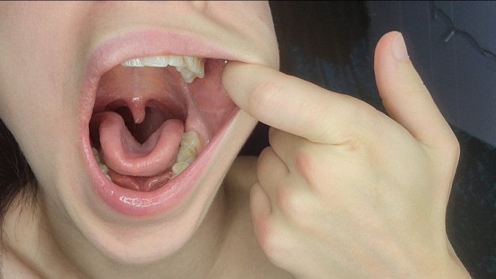 Playing with my pink dangly uvula