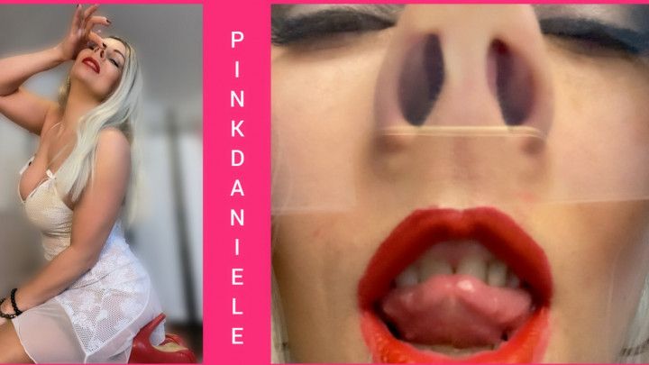 Piggy nose, pussy, stockings