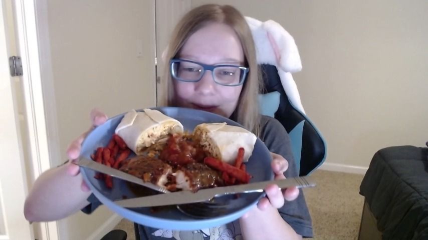 Eating a plate of spicy food