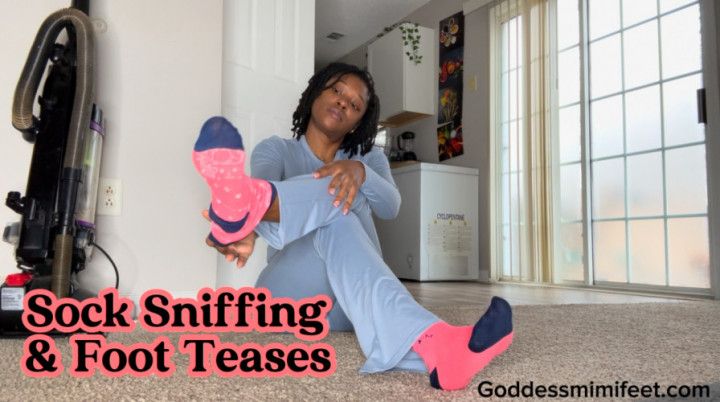 Sock sniffing and foot teases