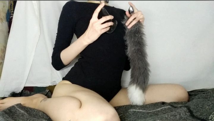 A long plug feels so nice close-up