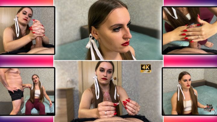 Sex Doll with Long Nails and Makeup Handjob Dick 4K