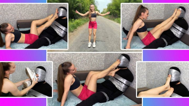 After Training Nose Pinching - Foot Domination - Struggle