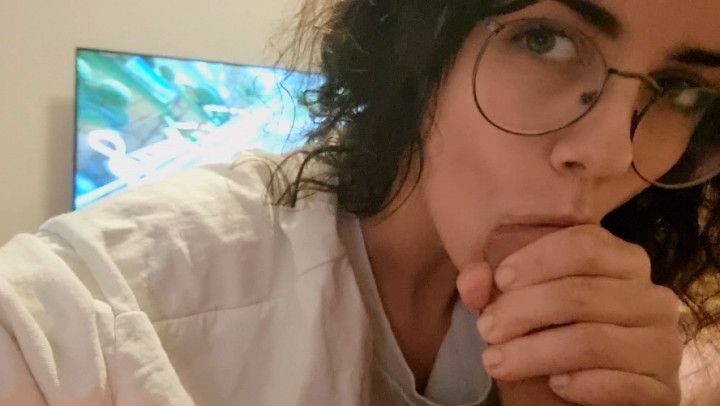 sucking cock while playing SWITCH