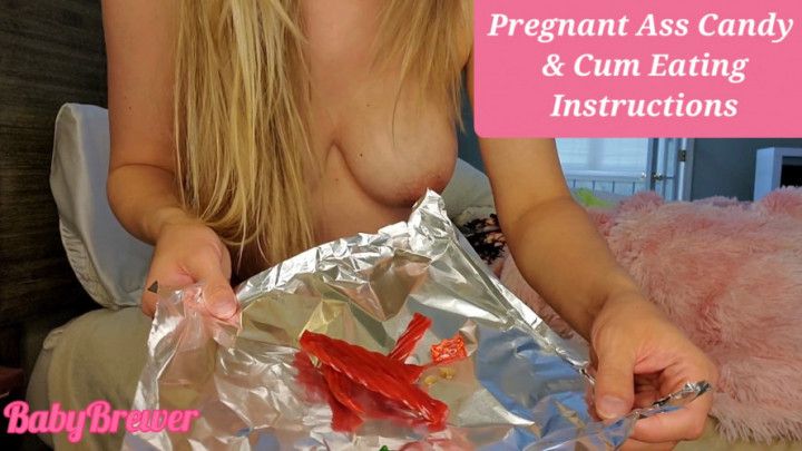Pregnant Ass Candy CEI Striptease Anal Candy Stuffing