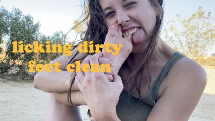 natural/no make up messy foot licking