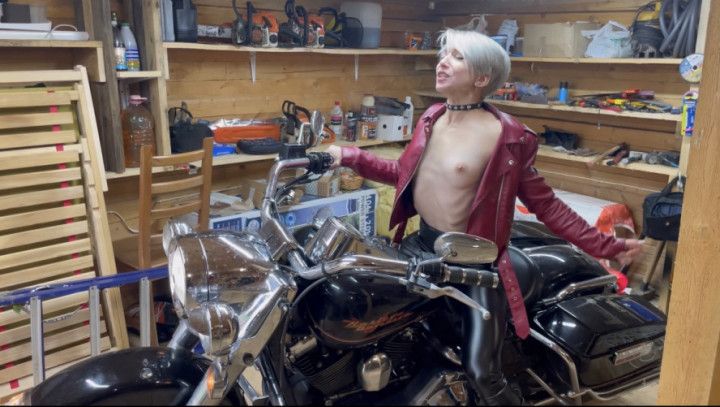 Orgasm from the vibration of the bike