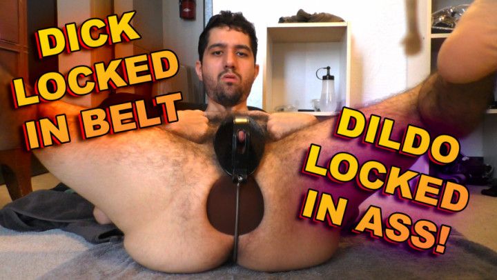 Chastity Slave Has Dildo Locked in Ass