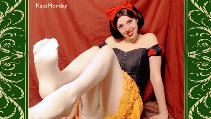 Snow White Tempts + Teases in White Hose