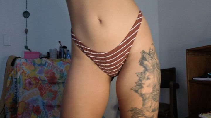 Bikini Bottom Tease:Hip Sways, Pussy Slips &amp; Naughty Wiggles