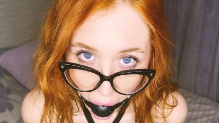 Spit dripping in slo mo 60 FPS + ballgag