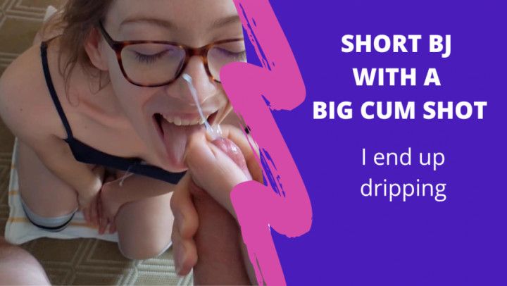 A short blowjob with a big cumshot