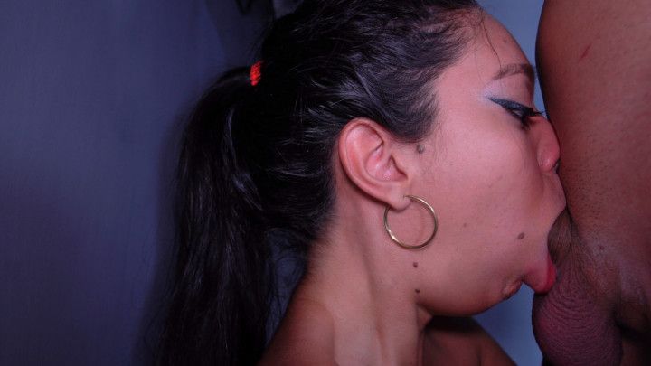 Ayira lets herself be dominated to get throat fucked and cum