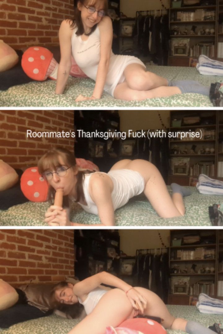Thanksgiving Roommate Fuck with surprise